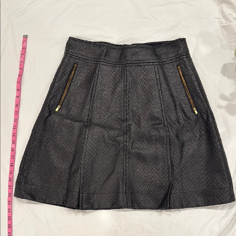 Black Textured leather banana republic Skirt size 12